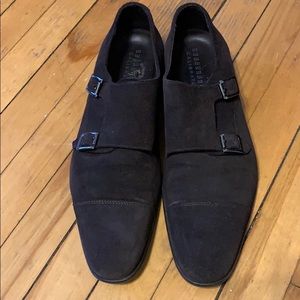 Calibrate brown suede monk strap dress shoe 11.5 M